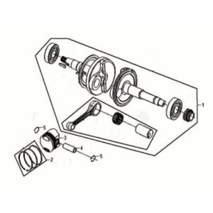 Crank shaft Sym Crox 50 E5
