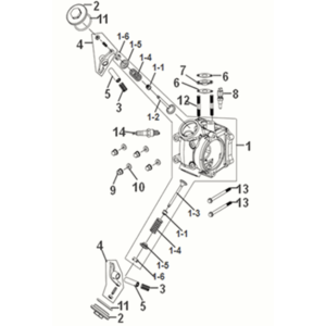 Culasse Sym Mio 50I E5
