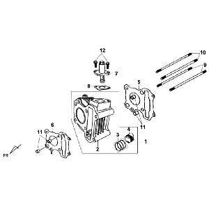 Joint de cylindre noir Jauge d'Huilesym Symphony SR (BK5560)