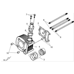 Joint de cylindre/culasse/joint de base Sym X'PRO 125