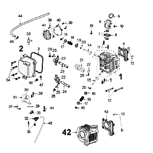 Cylindre Peugeot Kisbee orange