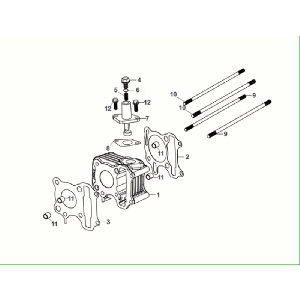 Cylindre, joint de culasse et joint de base Sym Fiddle ll Euro 5