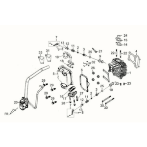 Culasse KPL. Sym Fiddle II 125S