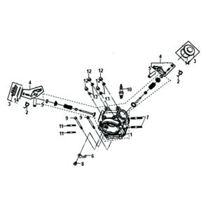 Cylinderkop KPL. Sym Fiddle II Euro 4