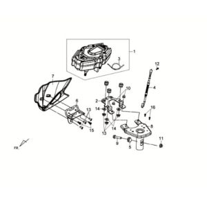 Dashboard - tellerkabel - draadboom Sym Crox 50 E3 WIT/GRIJS (R010CA/BK5560S)
