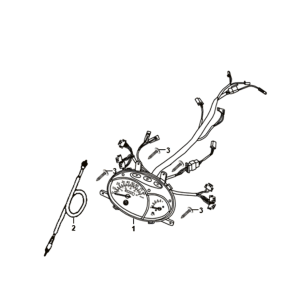 Faisceau de câbles de comptoir pour tableau de bord Sym Fiddle II euro4 (WH-006) Blanc