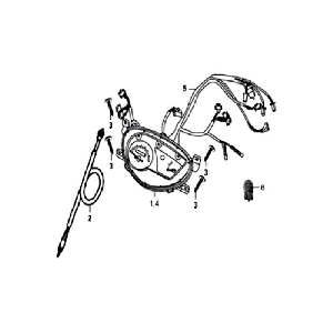 Faisceau de câbles de comptoir pour tableau de bord Sym Orbit (BU289) bleu