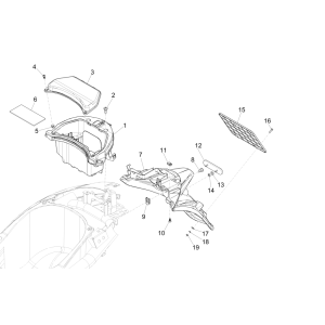 Housses arrière - Bavettes garde-boue Piaggio Liberty 50 4 temps (IGET Euro 4)