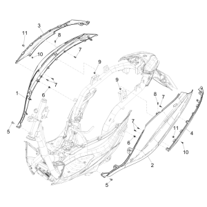 Housses latérales - Spoiler Piaggio Medley 125 ABS E5 2021-2022 (EMEA)