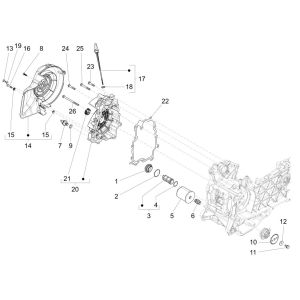 Couvre-volant magnétique Piaggio Liberty 125 4 temps 3V IE ABS (IGET Euro 5)