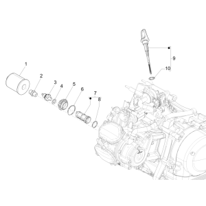 Couvercle magnétique - Filtre à huile Piaggio Medley 125 ABS E5 2021-2022 (EMEA)