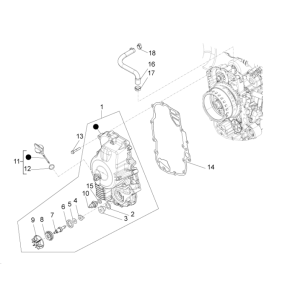 Couvre volant magnétique Piaggio Beverly 350 E3 Sport Touring 2013-2014