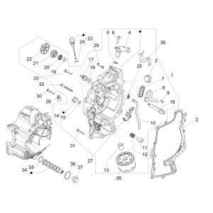 Couvercle de volant magnétique - Filtre à huile MP3 500 LT Sport 2014-2016