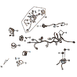 Serre-câble Sym Symphony (BK5560) noir
