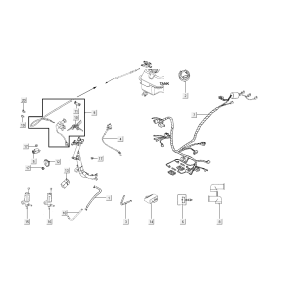 Faisceau de câbles kymco agility FR 12' 4 temps euro4 noir