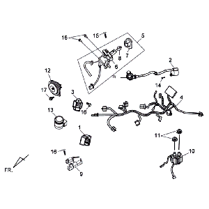 Serre-câble Sym Symphony SR (BK5560) noir