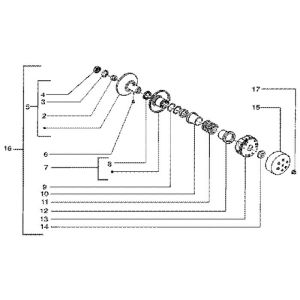Poulie Piaggio Liberty 4 temps jusqu'à 2005