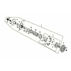 Ensemble de poulies entraînées Sym Fiddle III 50 E3