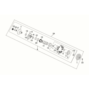 Ensemble de poulies entraînées Sym X-Pro 50 E5