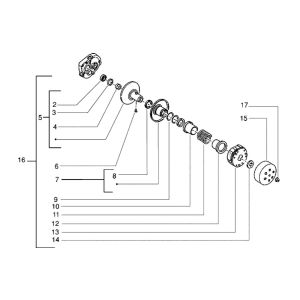 Poulie entraînée Piaggio Zip RST