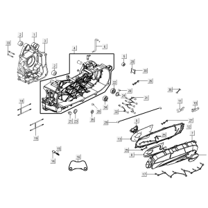 Moitiés de carter Kymco New Like 150I E4