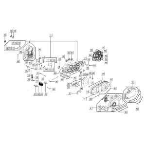 Moitiés de carter Kymco Xciting 500R EVO
