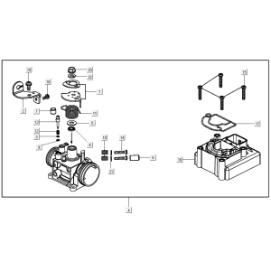 Boitier papillon Kymco Agility 16+ 4T 150I E4