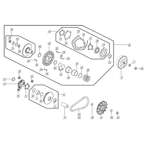 Accouplement de variateur Kymco Xciting 500R EVO