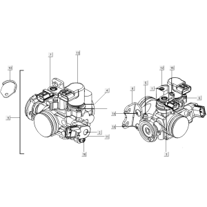 Boitier de papillon Kymco Xciting 500R EVO