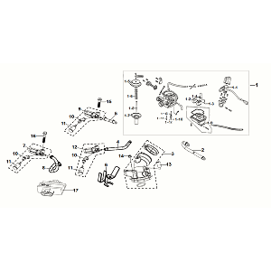 ECU - Corps d'accélérateur - Injecteur - Collecteur d'admission Sym Fiddle ll Euro 5