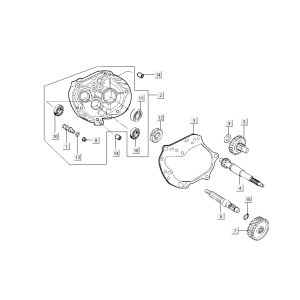 carter de transmission finale Kymco Sento 4 temps marron