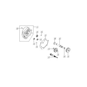 Transmission finale Kymco Like 4 temps tecno argent comme T T 2015