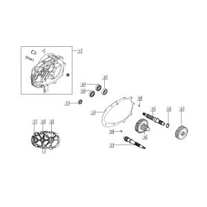 Transmission finale Kymco Super 8 Street 4 temps bleu