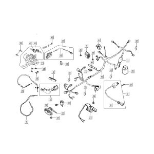 Elektra - Serrure d'allumage Kymco New Dink 4 temps or