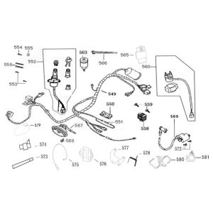 ECU - Kabelboom - Contactslot - Elektrische delen  AGM VX50i