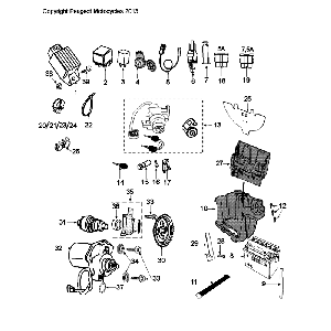 Pièce électrique Peugeot Citystar 50 marron