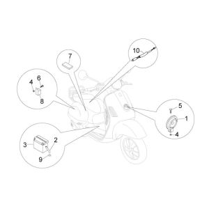 Pièces électriques Vespa LXV 25 km 4 temps 2 soupapes