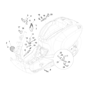 Pièces électriques 2 Vespa Sprint 25 km 4 fois 3 soupes (injection euro4 IGET)