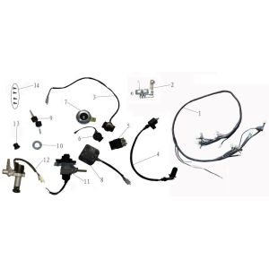 Pièces électriques China Touring bleu