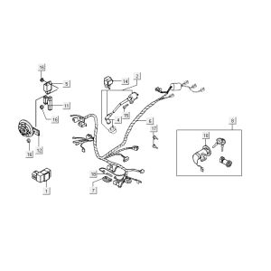 Pièces électriques Kymco Vitality 2t ac rouge