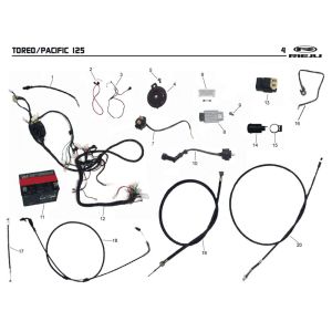 Pièces électriques Rieju Pacific 125 gris 2 temps