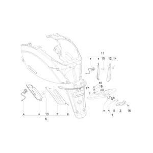 Feu arrière Piaggio Zip 2000 2 temps AC