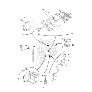 Pièces électriques 2 Yamaha Aerox 4 temps 2014