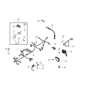 Pièces électriques Kymco Agility 16'+ injection 4 temps euro4 gris mat