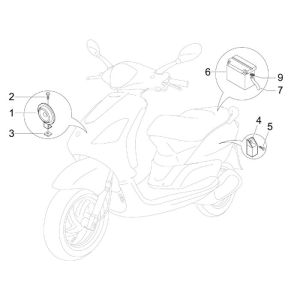 Batterie Piaggio Fly 4 temps
