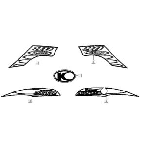 Emblèmes Kymco Maxxer 90 Black