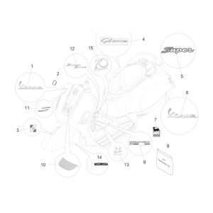 Emblèmes - Stickers GTS 125 IE