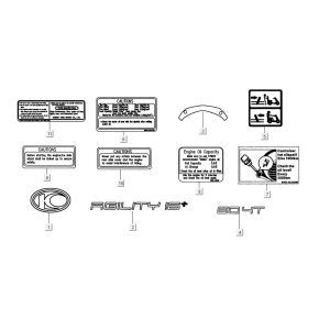 Autocollant infosticker Kymco Agility 16'+ 4 temps injection euro4 rouge