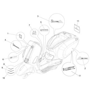 Emblèmes Vespa Sprint -partsproduct-emblemen-vespa-sprint-25km-4-takt-2-klepper