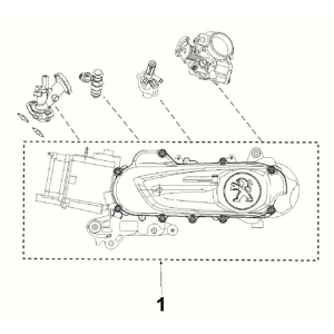 Bloc moteur complet Peugeot Django 4 temps Euro 5